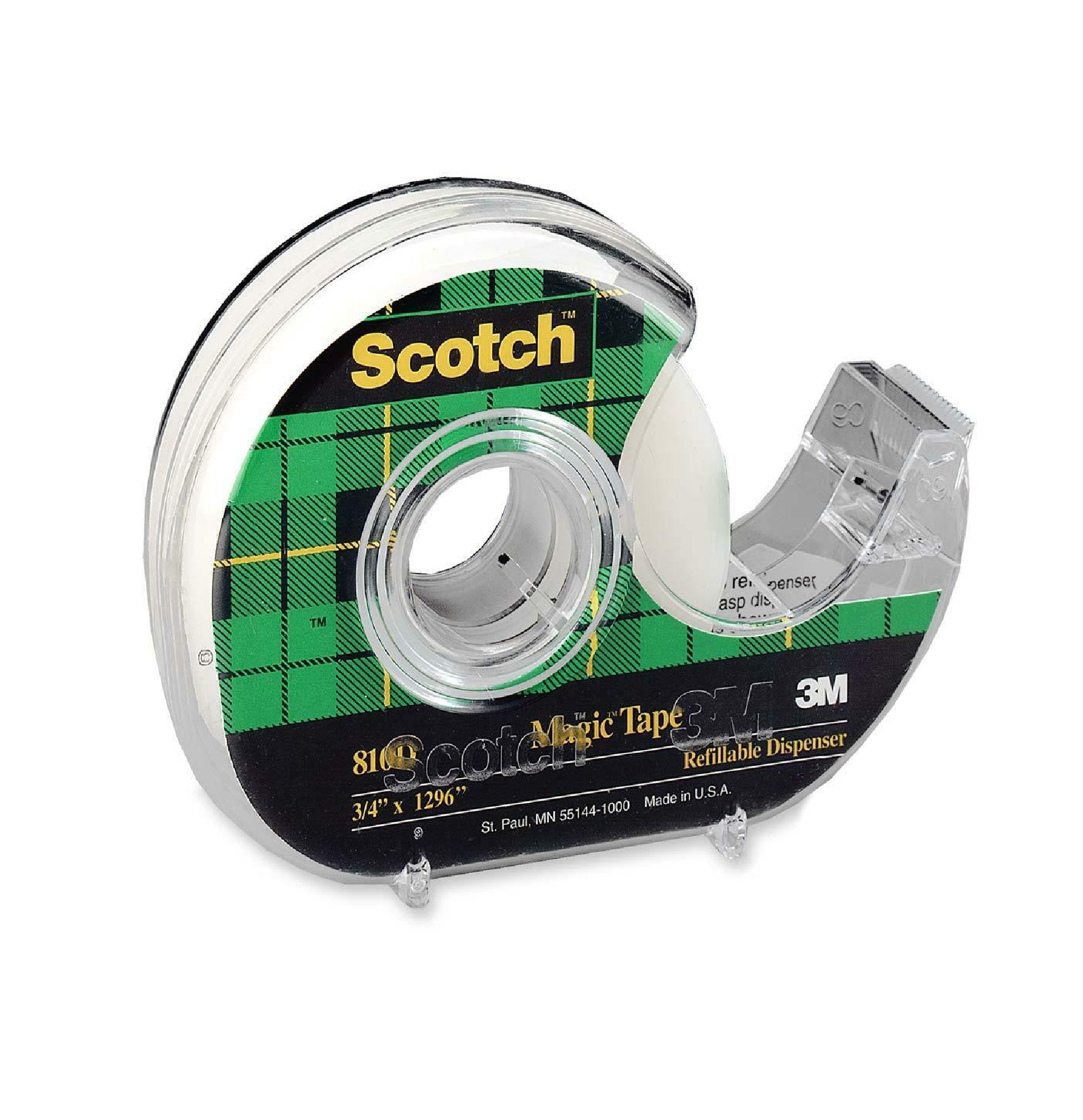 Scotch® Wall-Safe Tape, 183-ESF, 3/4 in x 18 yd (19 mm x 16.5 m)