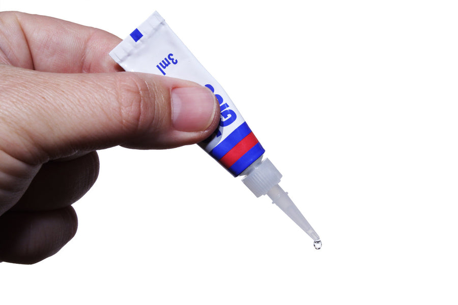 Instant adhesive dispensed from a small tube
