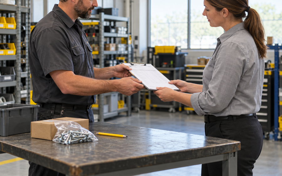 Industrial purchasing illustration for A Practical Workflow for Ordering Industrial Supplies