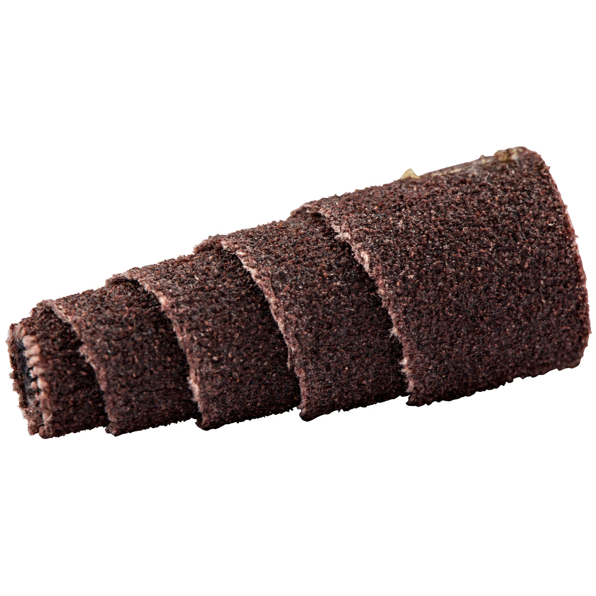 Merit Spiral Points 81717 full-tapered aluminum oxide grinding bits, 3/8 inch x 1 inch, 120 grit, for precision drilling and threading.