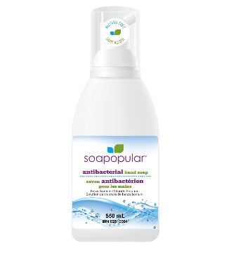 Soapopular 10550 - Triclosan-free Antibacterial Hand Soap (550ml) - eGrimesDirect