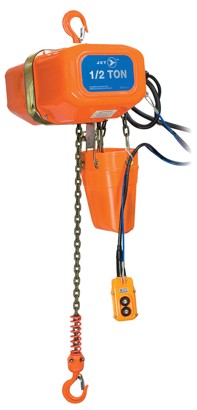 Jet FA-3S - 3 Ton 15' Lift 575V 3Ph Electric Chain Hoist Heavy Duty - eGrimesDirect