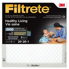3M EA02DC-6C - Filtrete Healthy Living Elite Allergen Filter, Mpr 2200, 20 in x 20 in x 1 in Ea02Disc-6C 7100016707 - eGrimesDirect