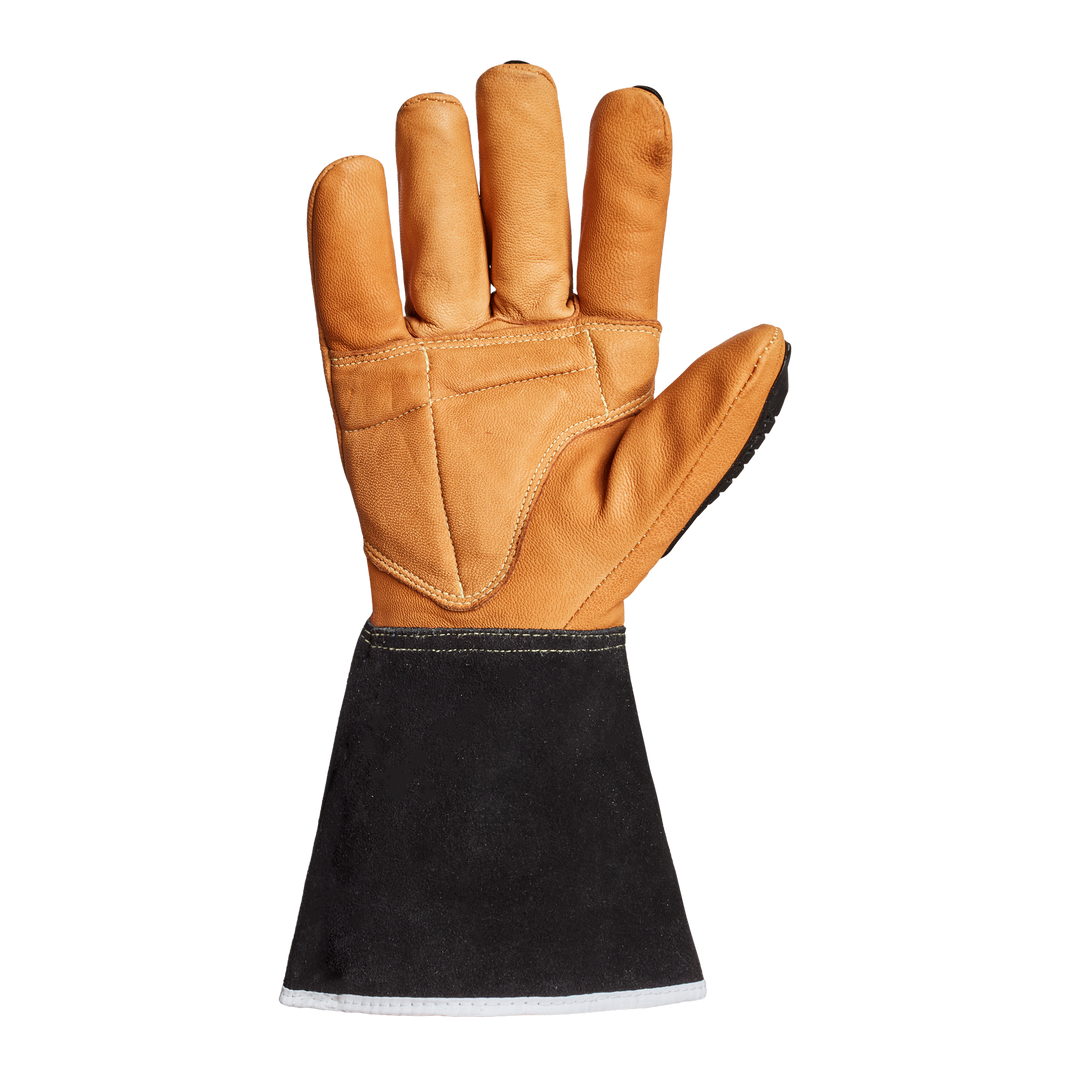 Superior Glove 375GKGVBXL Endura Oilbloc goatskin glove with Kevlar lining, TPR back, padded palm, 4-inch cuff, ANSI A5 rated.