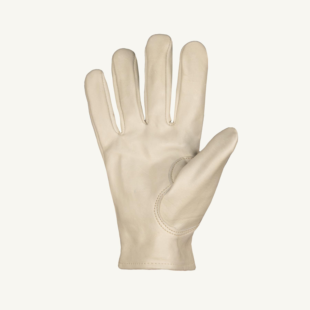 Superior Glove 378CM Endura Cowgrain Ropers Glove with snap back, showing the durable cowgrain leather palm and adjustable wrist strap.