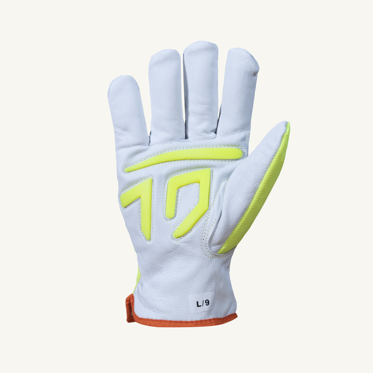 Superior Glove 378GTXHVLXL Endura goat driver glove with hi-viz yellow color, silver stripe, steel lining, and Thinsulate insulation.