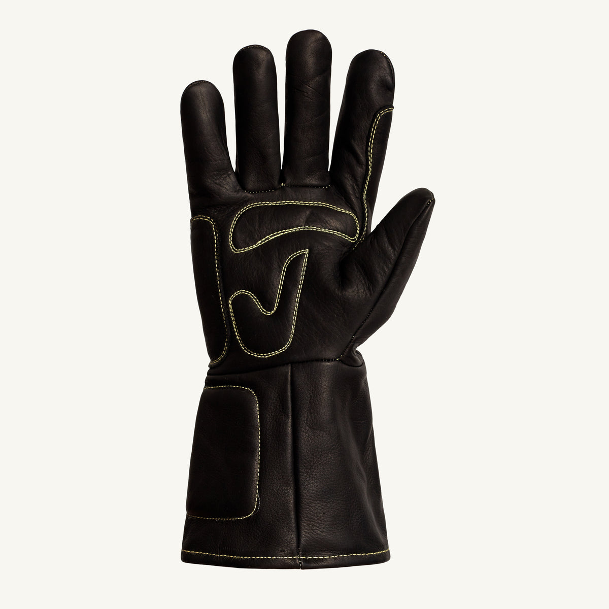 Superior Glove Endura Oil Bloc goat glove with Kevlar lining and Punkban, showing the left hand palm and thumb area.