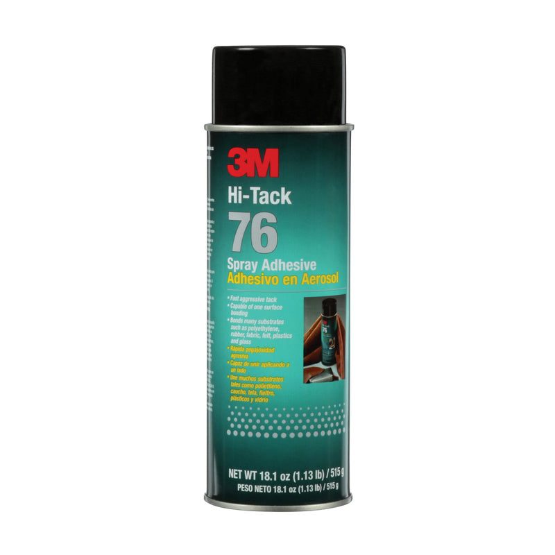 3M Spray 76 76-24OZ-IND - Hi-Tack Spray Adhesive 76 Clear 24 fl. Oz (709.77 ml) 7000121433 - eGrimesDirect