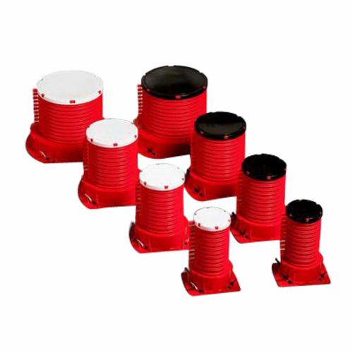 3M 6PCID fire barrier cast-in device for 6-inch plastic pipes, shown installed in a construction setting.