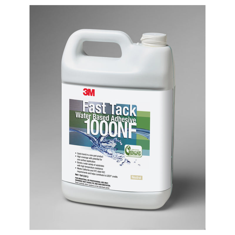 3M Fast Tack 1000NF-1GAL-NEU - Water Based Adhesive 1000NF Neutral 1 Gallon Can 4 Per Case 7100011610 - eGrimesDirect