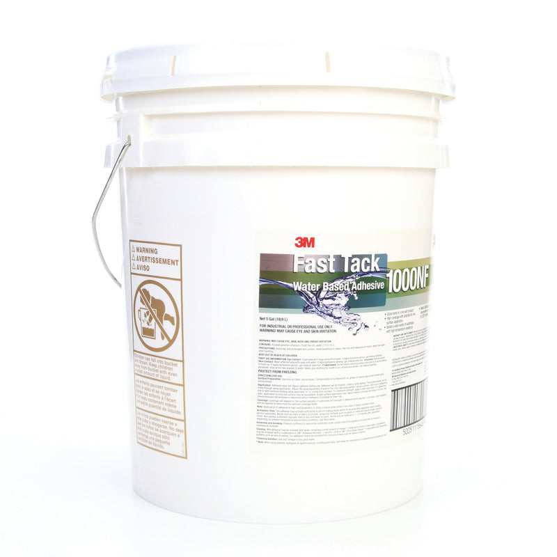 3M Fast Tack 1000NF-5GAL-NEU - Water Based Adhesive 1000NF in Neutral - 5 Gallon (18.9 L) Pail 7100025154 - eGrimesDirect