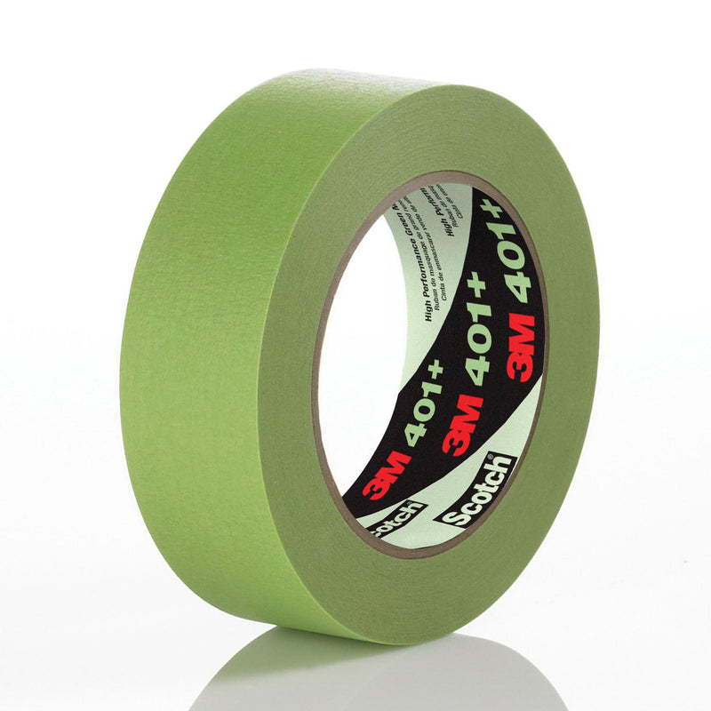3M 401+-12X55 - High Performance Green Masking Tape 401+ (1/2 Inch x 60 Yards) 7000124894