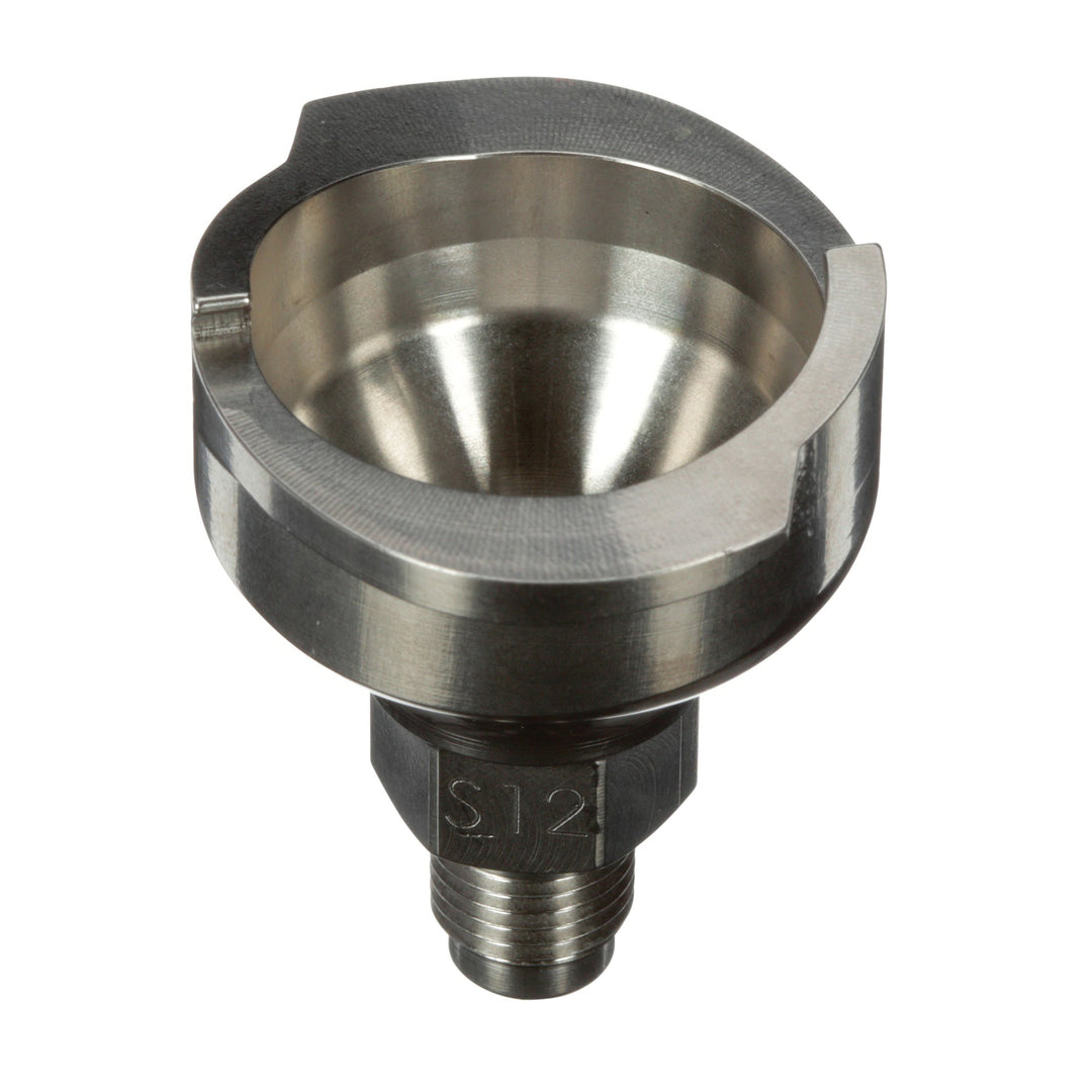 3M 26022 Paint Prep System 2.0 Adapter, black plastic component with connection ports, used for automotive paint preparation.