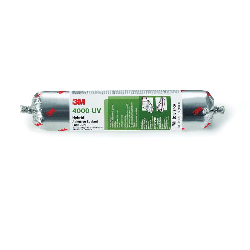 3M 4000UV-400-WHT - Fast Cure Hybrid Adhesive Sealant 4000UV in White - 13.52 fl. Oz (400 ml) Sausage Pack 7000121532