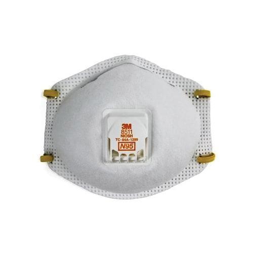 3M 8511 - Particulate Respirator with cool flow valve (N95 Filter Masks) 7000002056 / 8 - eGrimesDirect