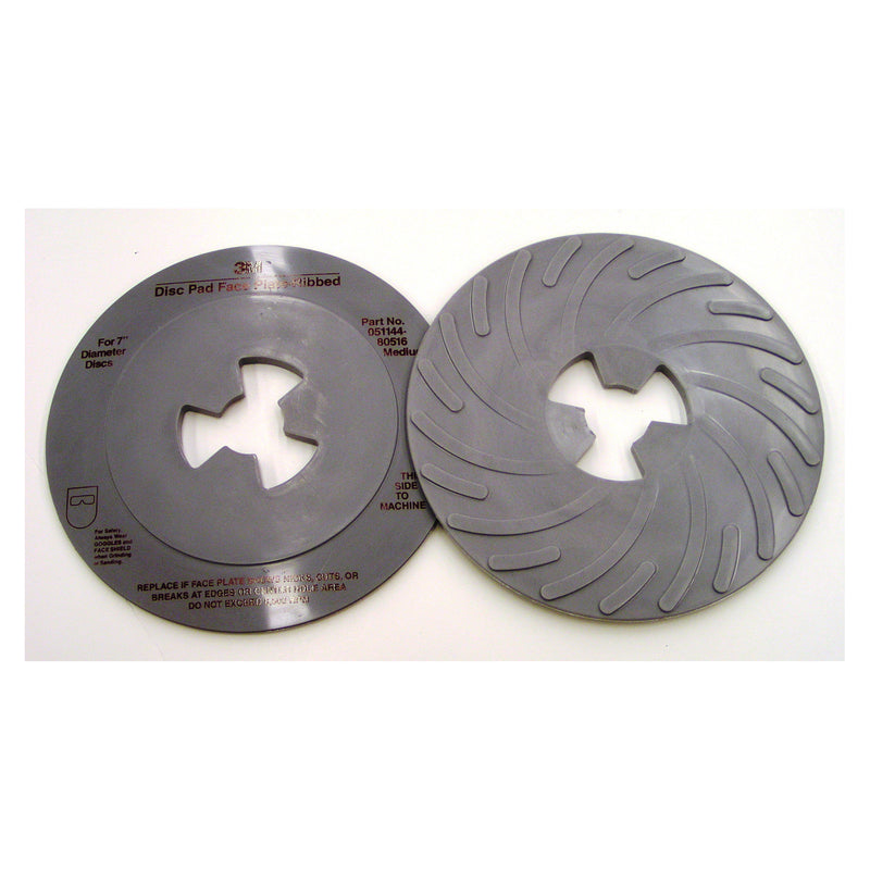 3M AB80516 - Disc Pad Face Plate Ribbed 80516 7 in Medium Grey 7000120515 - eGrimesDirect