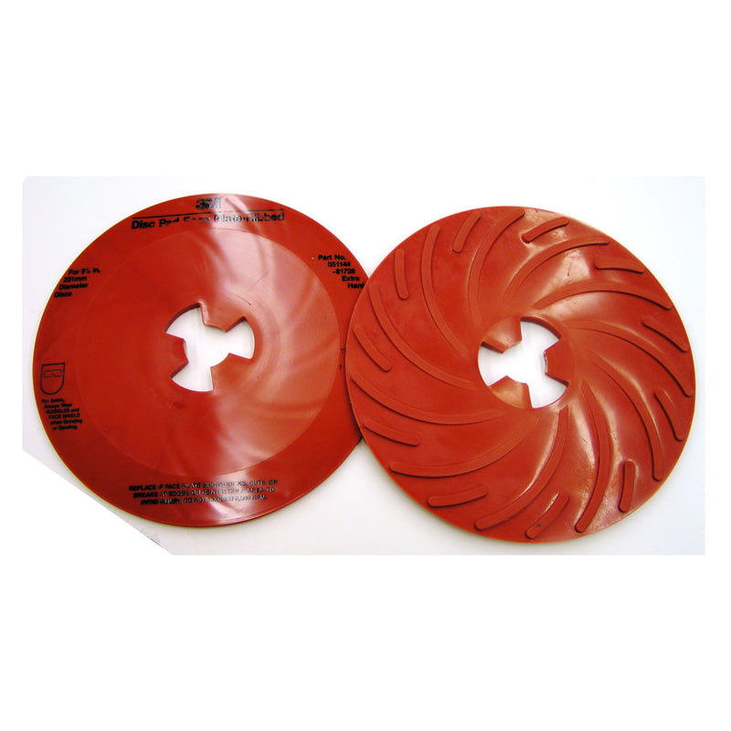 3M AB81728 - Disc Pad Face Plate 81728 Ribbed Extra-Hard Red 9 in 7000144145