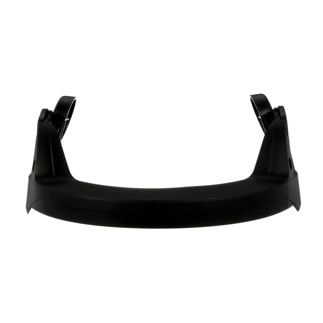 3M SecureFit U5B-ANSI X5000 safety helmet faceshield holder attached to a hard hat, with adjustable straps and safety features visible.