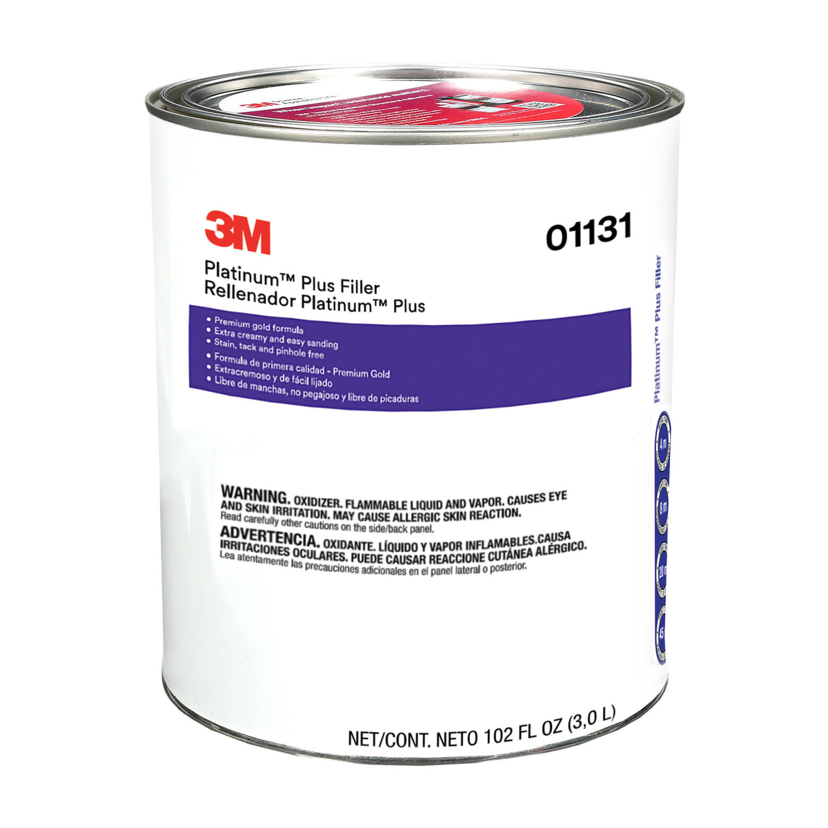 3M Platinum Plus Body Filler 01131 can, stock 7000001498