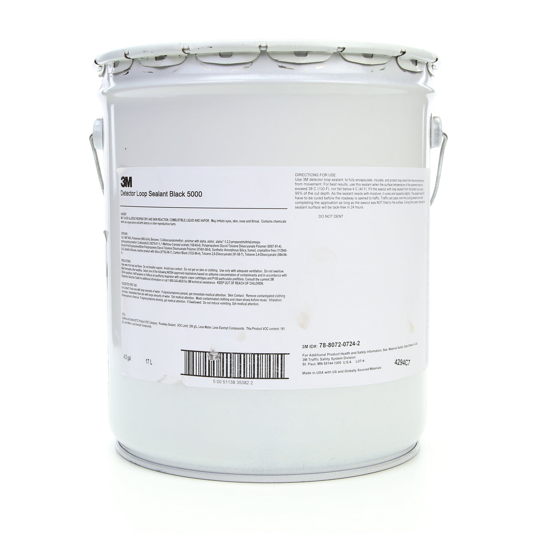 3M TM Detector Loop Sealant 5000, Black, 4.5 gal (17 L), 1/Case