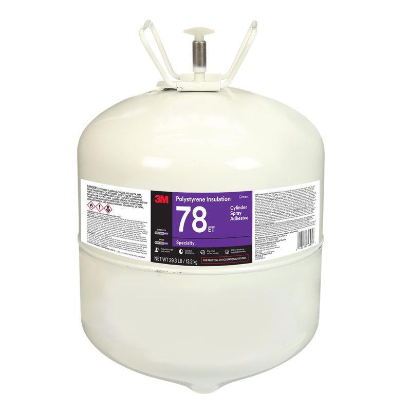 3M Scotch-Weld 78ET-29.3-LRG-GRN - Green Polystyrene Foam insulation 78 ET Spray Adhesive - Large Cylinder (29.3 lb) 7000046605 - eGrimesDirect