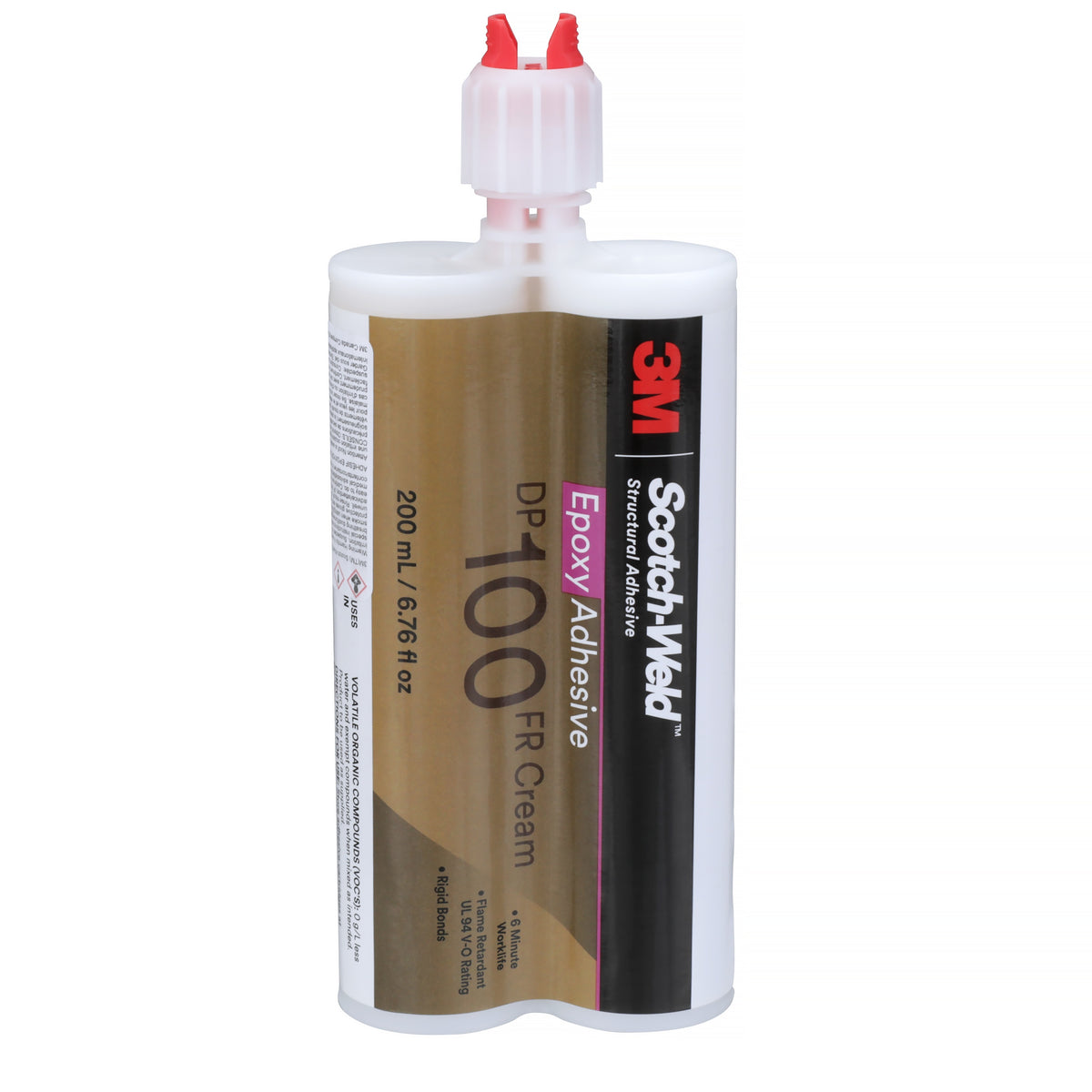 3M TM Scotch-Weld TM Epoxy Adhesive DP100FR, Off-White, 200 mL Duo-Pak, 12/Case