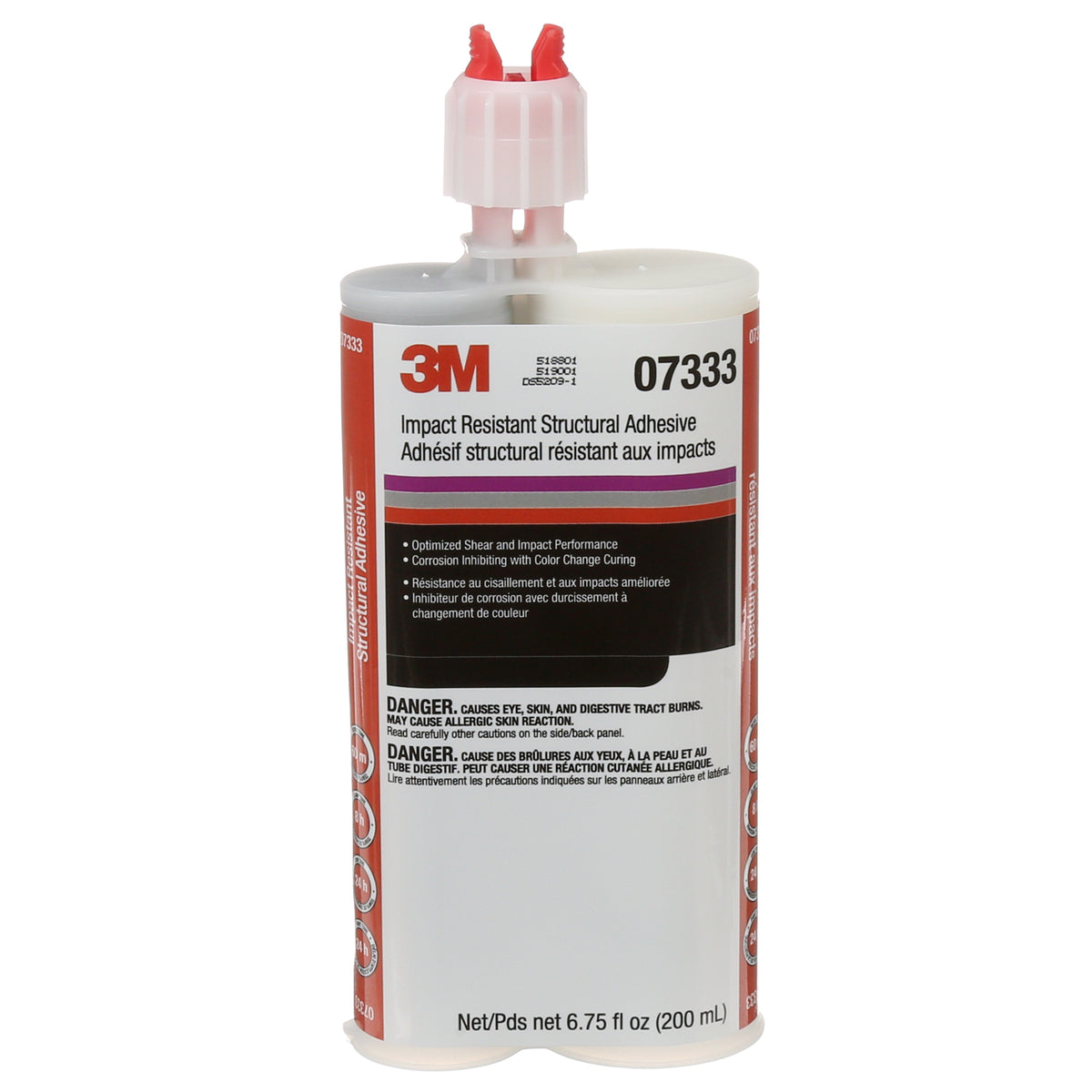 3M TM Impact Resistant Structural Adhesive (IRSA), 07333, 200 mL (6.8 fl. oz.) Cartridge, 6/Case