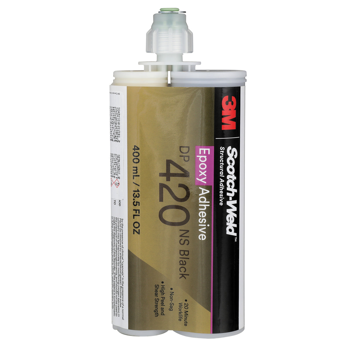 3M TM Scotch-Weld TM Epoxy Adhesive DP420NS, Black, 400 mL Duo-Pak, 6/Case