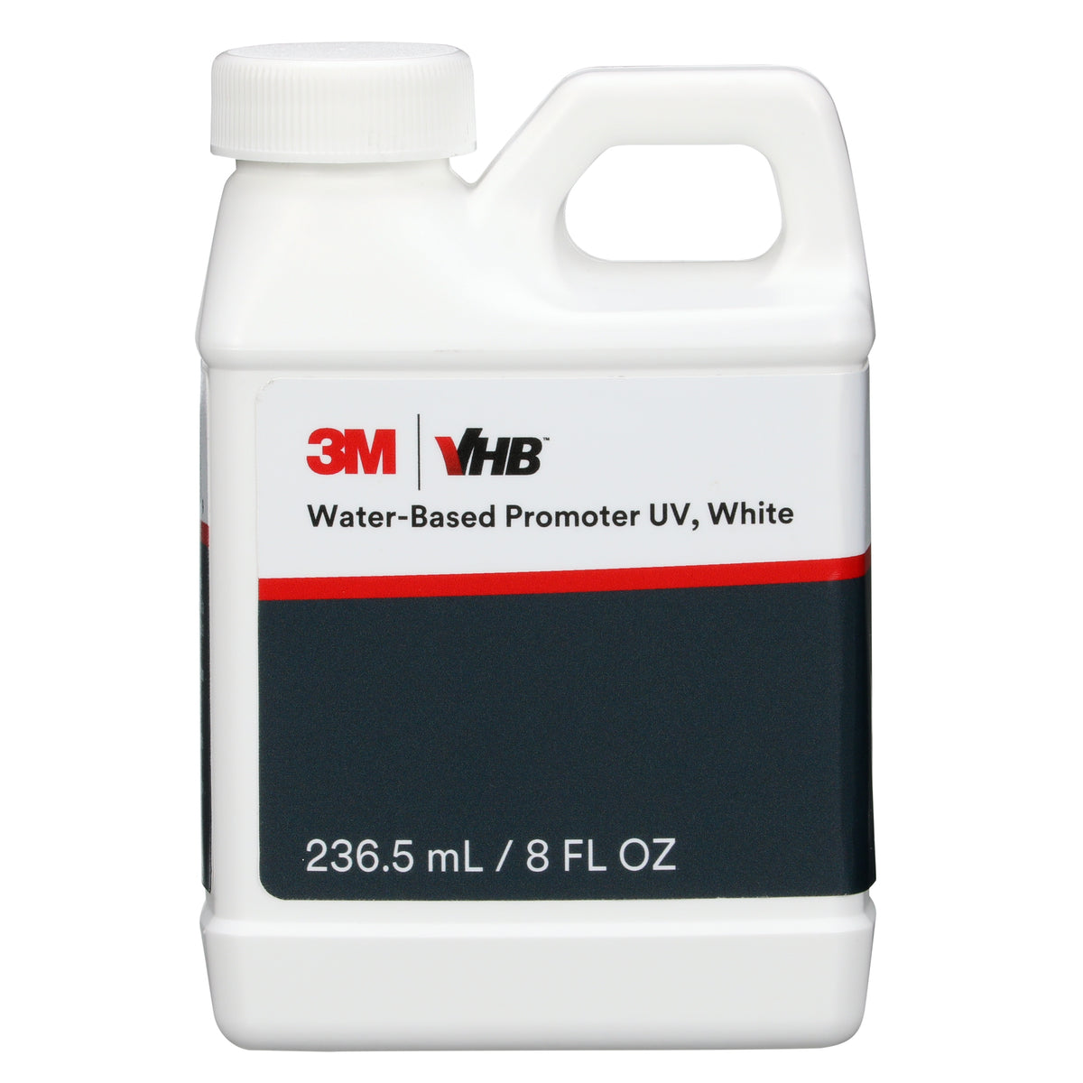 3M TM VHB TM Tape Water-Based Promoter UV, White, 1/2 Pint (236.6 mL), 12/Case