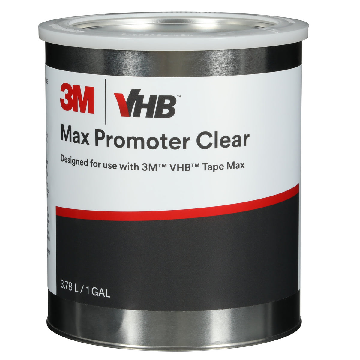 3M TM VHB TM Tape Max Promoter, Clear, 1 Gallon (3.785 L), 4 Can/Case
