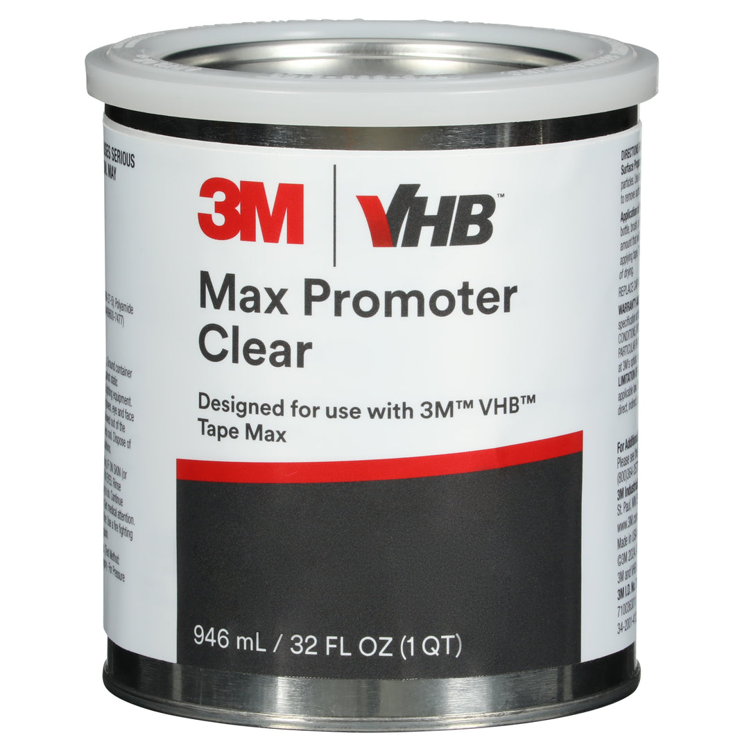 3M TM VHB TM Tape Max Promoter, Clear, 1 Quart (0.946 L), 12 Can/Case
