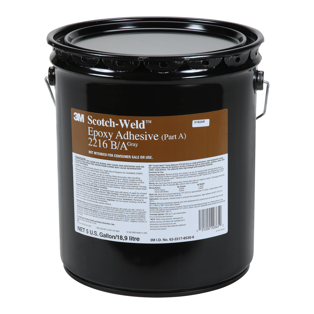 3M Scotch-Weld 2216-A-5GAL-GRY - Epoxy Adhesive 2216 Part A in Grey - 5 Gallon (19 L) 7000046361