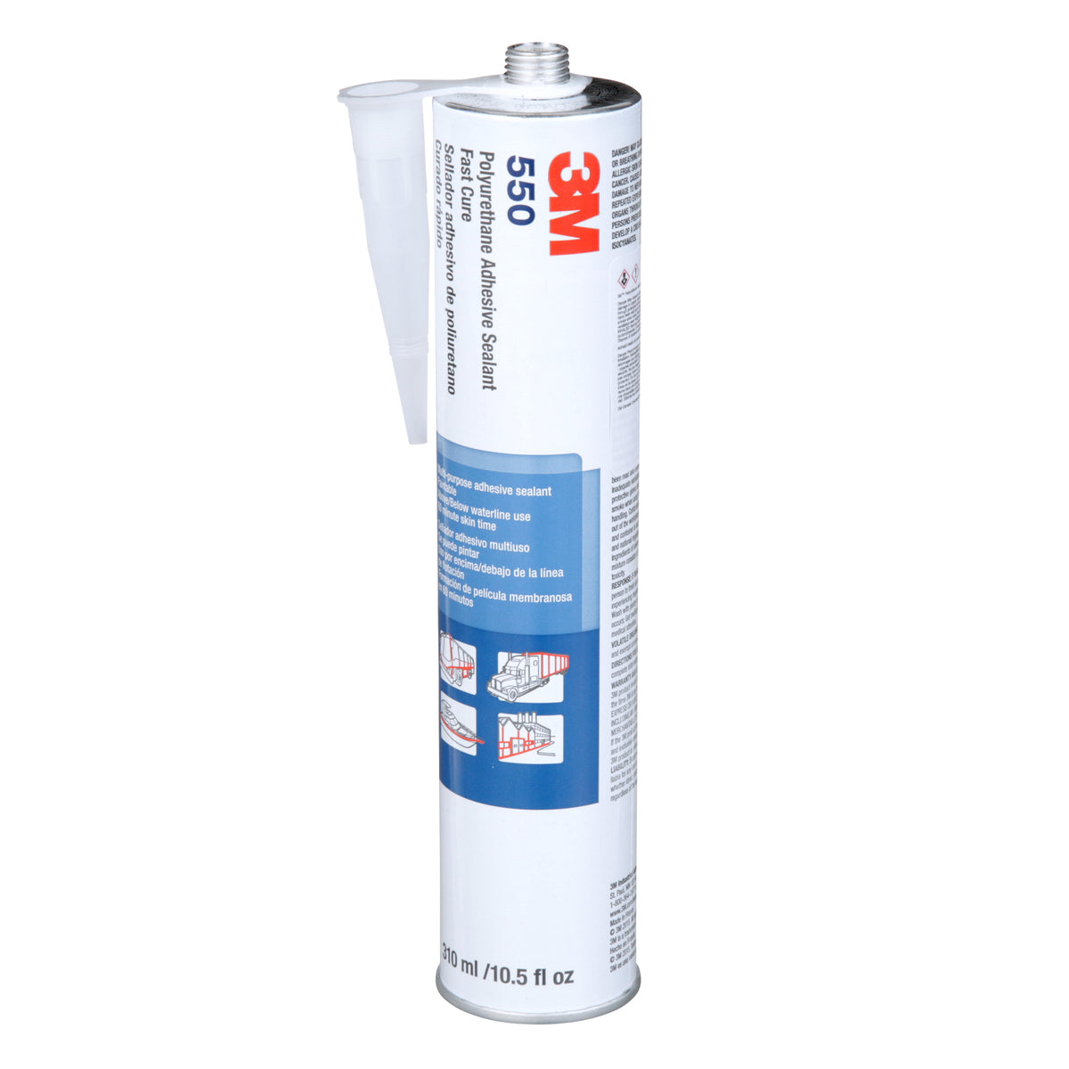 3M 550-CART-BLK - Fast Cure Polyurethane Adhesive Sealant 550FC in Black - 10.5 fl. Oz (310 ml) 7100001803