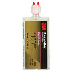 3M Scotch-Weld DP-100 Duo-Pak 2-part clear epoxy adhesive cartridge, 200 ml for strong bonding and industrial use.