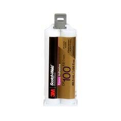 3M Scotch-Weld DP100FR epoxy adhesive duo-pak in cream, 1.69 fl oz cartridge, 2-part epoxy for strong bonding.
