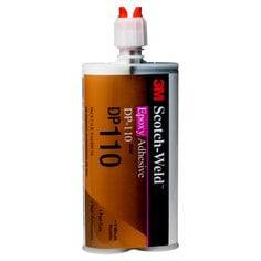 3M Scotch-Weld DP110 grey 2-part epoxy adhesive cartridge, 200 ml, used for bonding and repair applications.
