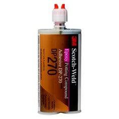 3M Scotch-Weld DP270 black 2-part epoxy cartridge for potting, showing the epoxy compound in a 200ml cartridge.