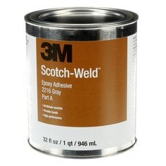 3M Scotch-Weld 2216-1QT-KIT-GRY - Epoxy Adhesive 2216 B/A Part Kit in Grey - 1 Quart (0.95 L) 7000000815 - eGrimesDirect