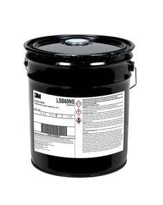 3M LSB60NS-A 2-part epoxy adhesive Part A in grey, 5-gallon container, durable industrial epoxy for bonding applications.