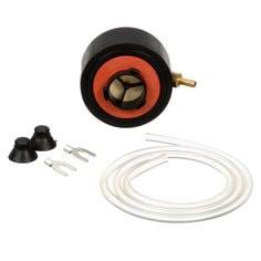 3M 601 Fit Test Adapter, a small gray plastic connector used for respiratory equipment testing and calibration.