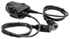 3M Peltor FL5701 dual push-to-talk adapter for communication headsets, shown with connector ports and compact design