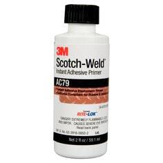 3M Scotch-Weld AC79-S/W-2OZ-BULK adhesive primer in a 2 fl oz bottle, designed for use with instant adhesive applications.