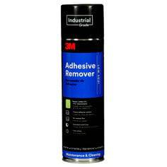 3M Adhesive Remover Low VOC aerosol spray in clear liquid, 24 fl oz bottle for removing adhesives safely and effectively.