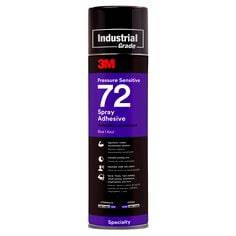 3M Spray 72 aerosol pressure-sensitive adhesive in blue, 24 fl oz, suitable for bonding and insulation applications.