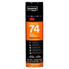 3M Spray 74 74-24OZ-CLR - Aerosol Spray 74 Adhesive in Clear 24 fl. Oz (709.77 ml) 7000121435 - eGrimesDirect