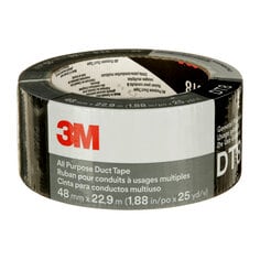 3M DT8-48X23-BK - All Purpose Duct Tape DT8 Black (1.88 inch x 25 Yards) 7100174105