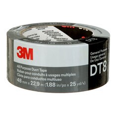 3M DT8-48X23-SL - All Purpose Duct Tape DT8 Silver (1.88 Inch x 25 Yards) 7100158365