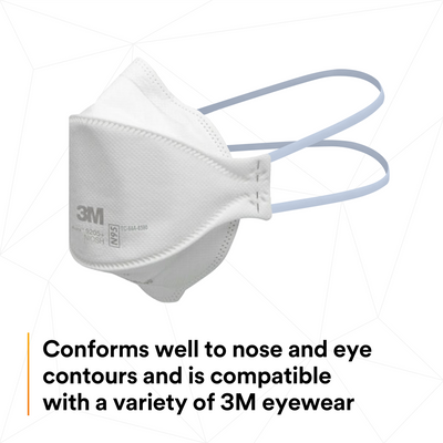 3M Aura™ 9205+ N95 Flat-Fold Particulate Respirator – Made in Canada, Individually Packaged (Case of 440 | Box of 20) – MFG 7100246592 - eGrimesDirect