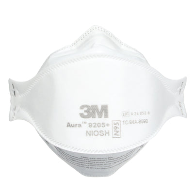3M Aura™ 9205+ N95 Flat-Fold Particulate Respirator – Made in Canada, Individually Packaged (Case of 440 | Box of 20) – MFG 7100246592 - eGrimesDirect