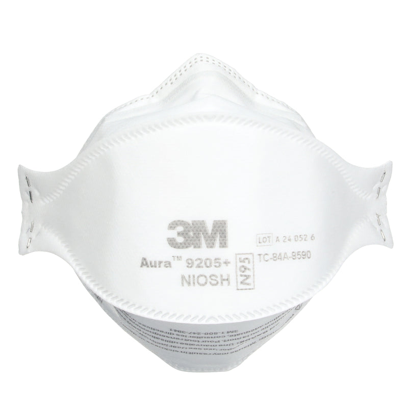 3M Aura™ 9205+ N95 Flat-Fold Particulate Respirator – Made in Canada, Individually Packaged (Case of 440 | Box of 20) – MFG 7100246592 - eGrimesDirect